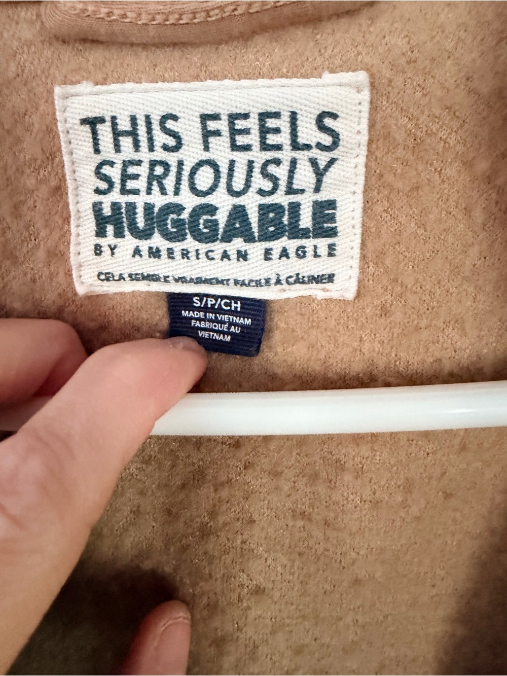 American Eagle Outfitters Camel Sherpa Half-Zip Jacket - Picture 3 of 5
